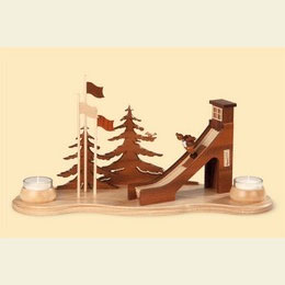 Tealight - Candle Holder Skijunping  -  16cm / 6 inches