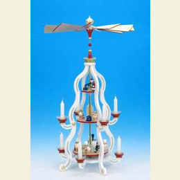 3  -  tier pyramid  -  White Tradition  -  85,5cm / 34 inch