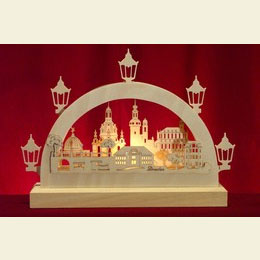 Mini Schwibbogen  -  Dresden  -  23 x 15 x 4,5cm
