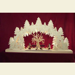 Double - Arch Ice Skater (3 figures)  -  62x33x5,5cm / 24x13x2 inches