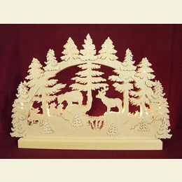 3D - Doppelschwibbogen  -  Tiere im Wald  -  42 x 30 x 4,5cm