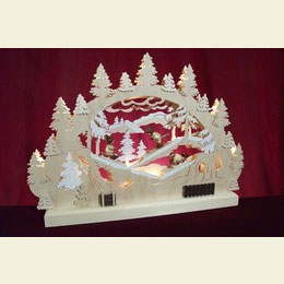 3D - Double - Arch  -  Winter Countryside  -  42x30x4,5cm / 16x12x2 inches