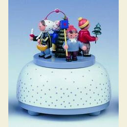 Music Box Children in winter  -  12cm / 5 inch