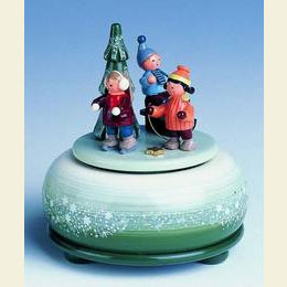 Spieldose Winterfreuden  -  14cm