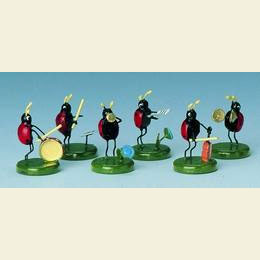 Beetle Band  -  6 pcs  -  3cm / 1 inch