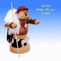 Smoker Shepherd with staff  -  18cm / 7 inch