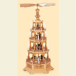 4 - stöckige Pyramide - Heilige Geschichte - 120cm - 230 V Elektromotor