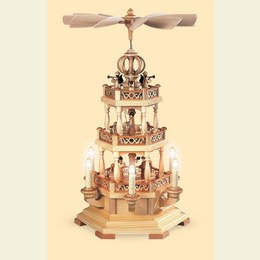 3 - st�ckige Pyramide  -  Heilige Geschichte  -  49cm  -  230 V Elektromotor