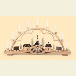 Candle Arch - Village Seiffen - 105cm / 41 inch - 120 V electr. (US - standard)