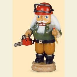 Nussknacker Waldarbeiter mit Motors�ge  -  23cm
