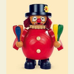Smoker Clown Juggler with Clubs - 14cm / 6 inches