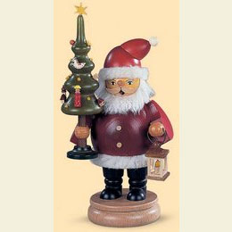 R�ucherm�nnchen Weihnachtsmann mit Baum  -  20cm