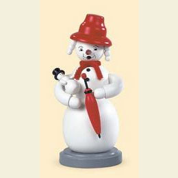 R�ucherm�nnchen Schneefrau  -  farbig  -  23cm