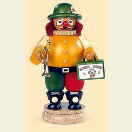 Smoker Clown Juggler with Case  -  21cm / 8 inches