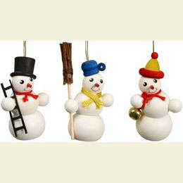 Mini Snowmen 3 - pcs  -  6cm / 2 inch