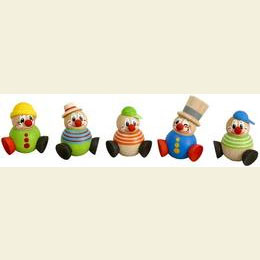 Ball Figures Clowny - 5 - pcs - 4cm / 2 inch