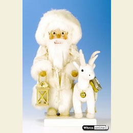 Nussknacker Weihnachtsmann ganz wei�  -  45,5cm