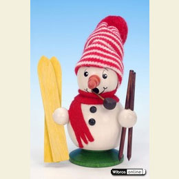 R�ucherm�nnchen Schneebub mit Ski  -  10,5cm