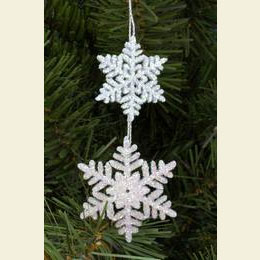 Schneeflocken Paar - 8,0 / 4,5cm - 12 Stück