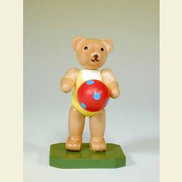 Spielzeugb�r mit Ball  -  6,5cm