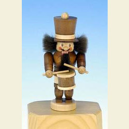 Nutcracker Mini Drummer natural colors  -  10,5cm / 4 inch