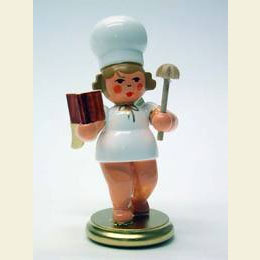 Baker Angel with baking book  -  7,5cm / 3 inch