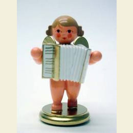 Engel wei�/gold mit Ziehharmonika  -  6,0cm