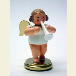 Engel wei�/gold mit Klarinette  -  6,0cm