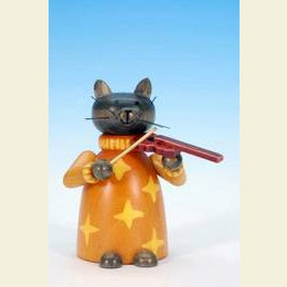 Cat with Violin  -  6,5cm / 3 inch