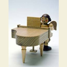 Angel natural colorr with Piano  -  6,5cm / 3 inch