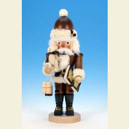 Nussknacker Weihnachtsmann mit Teddy natur - 44,0cm