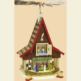 2 - stöckiges Adventshaus - Christi Geburt - 53cm von Richard Glässer
