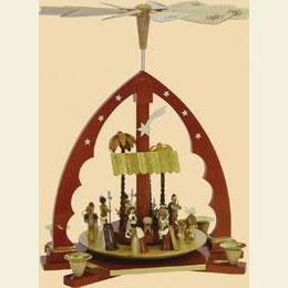 1 -  st�ckige Pyramide Christi Geburt natur  -  40cm