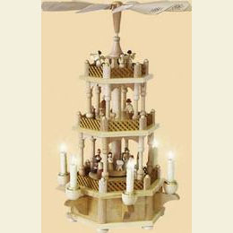 3 -  st�ckige Pyramide Christi Geburt natur  -  45cm