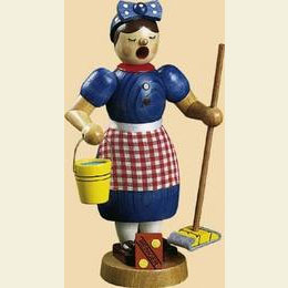 Smoker Cleaning woman  -  7 inch  -  18cm