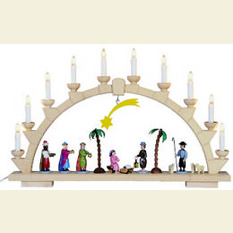 Schwibbogen Christi Geburt  -  elektrisch  -  64cm x 40cm