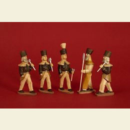 Best�ckung f�r 3 - st�ckige Pyramiden  -  BERGMANN (gewachst)  -  12 - teilig