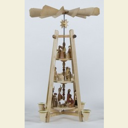 3 - tier pyramid  -  Nativity Scene  -  44cm / 16 inch