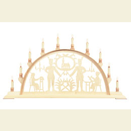 Candle Arch  -  Miner with Church  -  78cm x 42cm / 31 x 17 inches