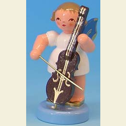 Engel mit Cello  -  Blaue Fl�gel  -  stehend  -  6cm