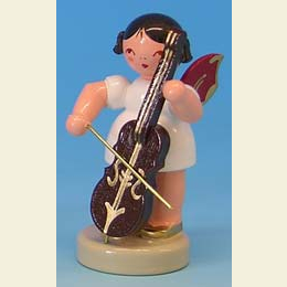 Engel mit Cello  -  Rote Fl�gel  -  stehend  -  6cm